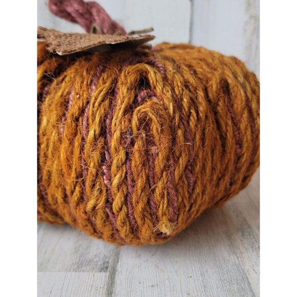Fall pumpkin yarn country Harvest Halloween home prop decor - Picture 6 of 8